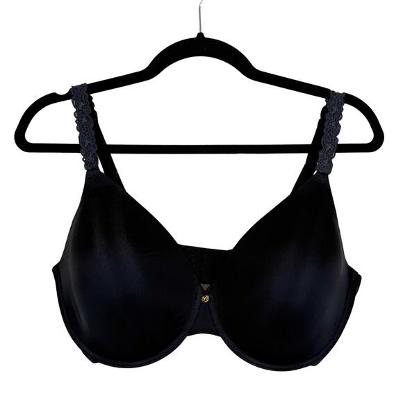 Natori Black Pure Luxe Custom Coverage Contour Underwire Adjustable Bra - 38DDD - Picture 1 of 4